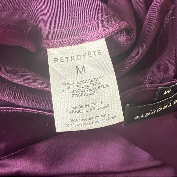 Retrofete Ester Stunning Purple Ruched Halter Maxi dress size medium - Picture 8 of 8
